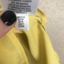 Maison Jules  Bright Sunny yellow Short sleeve ruffle blouse Size Small Photo 4