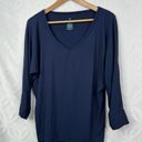 Second Skin Tommy John  Micro Ribbed V Neck Navy Sleep Tee Size M Photo 1