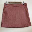 Lady Hagen  SALMON PINK AND GRAY PLAID GOLF MINI SKORT Size  8 Photo 0