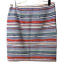 J. McLaughlin  Elm Skirt Jacquard A Line Multi Color Woven Texture Size 8 NWT Photo 1