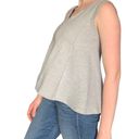 Kate Spade  Saturday Gray structured v-neck light gray flare peplum tee tank Photo 5