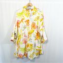 l*space L* Pacifica Tunic Button Down Top Swim Cover in Summers Tropic Photo 6