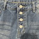 Women's Size XL 32 Relaxed Fit Button Fly High Rise Denim Jeans Medium Wash Blue Photo 3