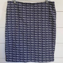 Adrianna Papell  Blue & White Patterned Career Pencil Skirt Photo 16