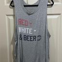 Grayson Threads Grayson/Threads graphic “red, white & beer” tank top size 3X Photo 0