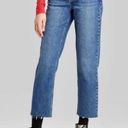 Wild Fable High Waisted Straight Leg Ankle
Crop Raw Hem Denim Jeans Med Blue — 0 Photo 0