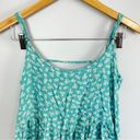 Aeropostale NWT Retro Floral Spaghetti Strap Ruffle Mini Teal Dress Size Small Photo 1