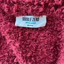 Double Zero Red Fuzzy Open Front Cardigan Photo 2