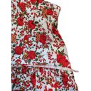 Alexis Midi Dress Red Embroidered Floral Rose Size Small Wedding Guest Photo 11