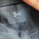 3x1  NYC | Black Straight Leg Raw Hem Denim Jeans Sz 25 Photo 5