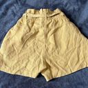 Thread and Supply Yellow Tie Front Shorts Photo 1