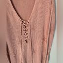 Vintage Havana  Pink Knit Oversized Star Sweater Size Small Photo 6