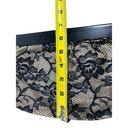 Nine West  Black Floral Lace Clutch With Wood Handles Photo 5