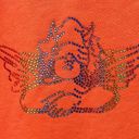 Boys Lie  Sweatpants 1-800 Remix Orange Cherub Rhinestone Joggers Size Medium Photo 4