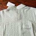 Vince  Stone Dot Silk Blend Button Down Shirt or Blouse in Celery Green 3XL NWT Photo 6