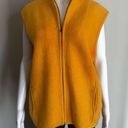 Coldwater Creek Vintage  Yellow Gold Wool Full Zip Vest Size Large Photo 2