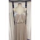 Hayley Paige Occasions  Women's Gold Metallic Bridesmaid Gown Dress Size 10, 5953 Photo 6