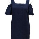 J.Crew  Navy Blue Cold Shoulder Dress sz S Photo 0