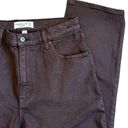 Abercrombie & Fitch  Sz 29 Ultra High Rise 90s Straight Curve Jeans Dark Brown Photo 5