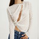 NWT Commense Floral White Lace Tied Blouse (Size L) Size L Photo 3