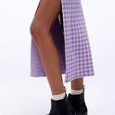 Free People Blue Purple Gingham Midi Skirt  Photo 2