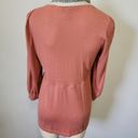 BKE  Boutique blush pieced fabric cardigan size large Photo 5