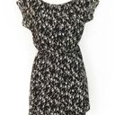 One Clothing Black White Geometric Print Elastic Waist Dress Photo 0