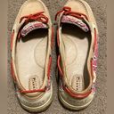 Sperry  Top-Sider Angelfish Boat Shoes Beige Pink Red Sequins Womens Size 9.5 Photo 2