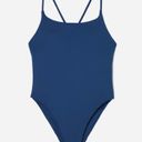 Everlane  The String One-Piece Swim Blue Swimsuit Size L Photo 7