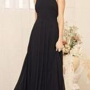 Lulus  Womens Dress XS Mythical Kind of Love Black Maxi Backless Cocktail Chiffon Photo 0