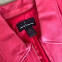 Moda Vintage  International Red Fitted Leather Jacket Photo 4