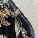 Victoria's Secret  Silky Polyester Bomber Jacket Dark Tropical Print Front Zip L Photo 5