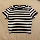 ZARA Black & White Striped Top Photo 0