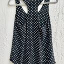 Joie  Sleeveless Polka Dot Silk Racerback Tank Top Black White Women's Size XS Photo 1