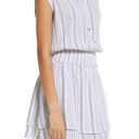 Rails  Smocked Waist Mini Dress Striped Linen Blend Size L New with Tag Photo 3