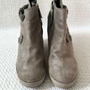 Eileen Fisher  Zest Mineral Metallic Silver Wedge Ankle Heel Strap Boots Shoes 7 Photo 3