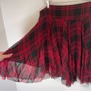 Polo NWT  Ralph Lauren 100% Silk Red Plaid Handkerchief A Line Skirt size 14 Photo 7