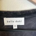 Bella Dahl  Vintage Black Velour V-Neck Tee Grunge Plush Photo 4