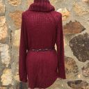 Debut  burgundy light weight turtleneck sweater size M/L Photo 3