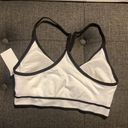 Avia  Women’s Low Support Seamless Pullover Cami Sport Bra Black/White Medium NWT Photo 3