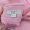 The Loft  Plus Size 16 Pink Shift Skirt Gold Buttons Barbie Academia Preppy NEW Photo 2