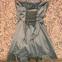 Lucy in the Sky Kailani Satin Pleated Ruffle Dress from Photo 1