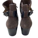 Coach  WOMEN'S BOOTS SZ 8 BROWN SUEDE BOOTIES BLOCK 2 INCH HEEL Photo 6