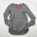 Isabel Maternity Size XS Gray Long Sleeve Shirred Side Knit Top Photo 0