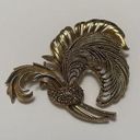 Oscar de la Renta Beautiful Vintage Signed Oscar Brooch Pin Gold Tone Feathers -  Photo 3