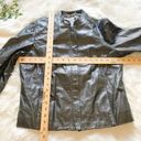 Tommy Hilfiger  Black Leather Motorcycle Jacket Large Photo 8