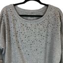 DKNY DNKY Jeans Womens Grey Sequin Accent Long Sleeve 100% Cotton Shirt Size M Medium Photo 6