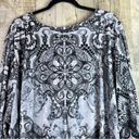 Catherine’s Size: 3X Gray/Black Velour Top w/3/4 Sleeves Super Photo 4