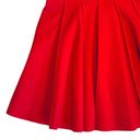 Parker  Tara Red Flared Pleated Skirt Stretch Mini Dress M Photo 7