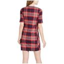 Trina Turk  Truett Plaid Shift Dress Size 10 Front Zip Pockets Twee Tartan Mod Photo 1